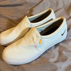 Nike Women’s Court Royale White Canvas Slip-On Sneakers